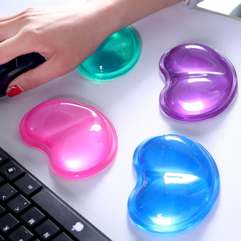 Laptop Mouse - Silicone Gel Wrist Rest Heart-Shaped Translucence