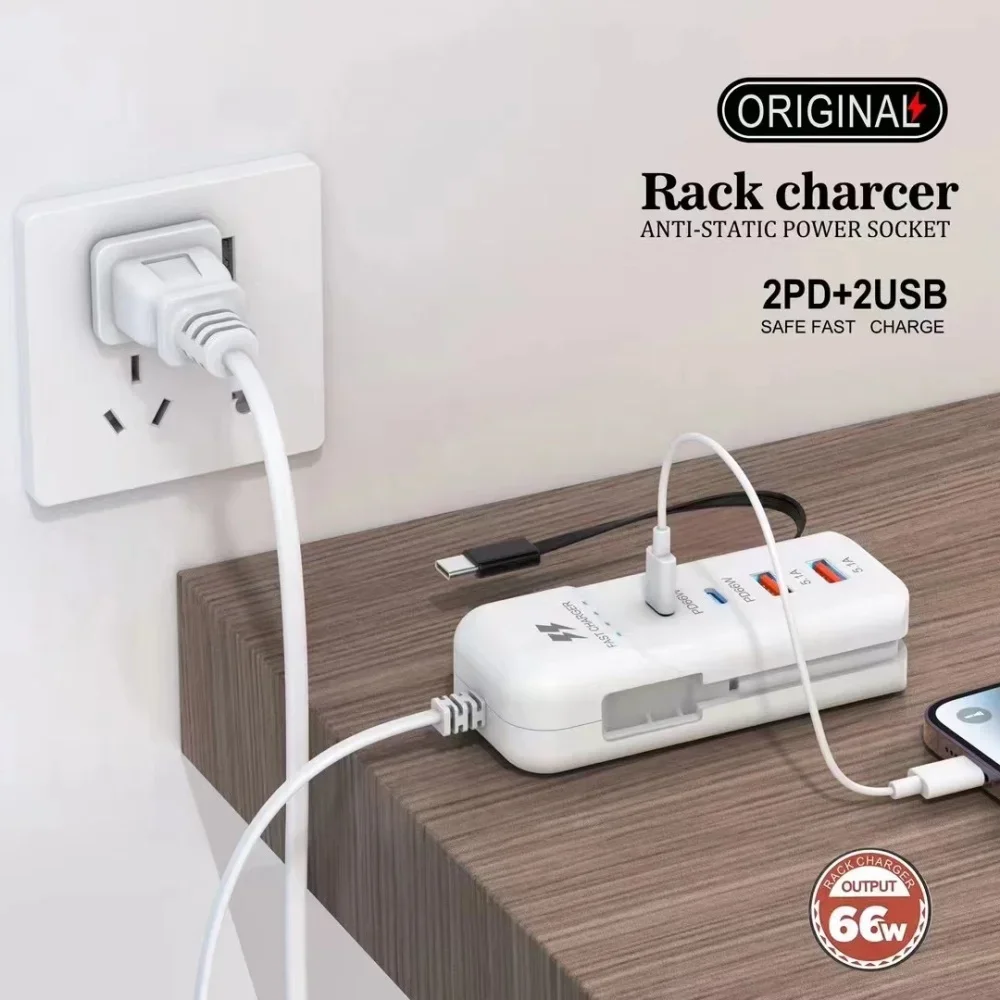 66W 4 Port PD USB Fast Chargin - Usb C Hub recension och pris