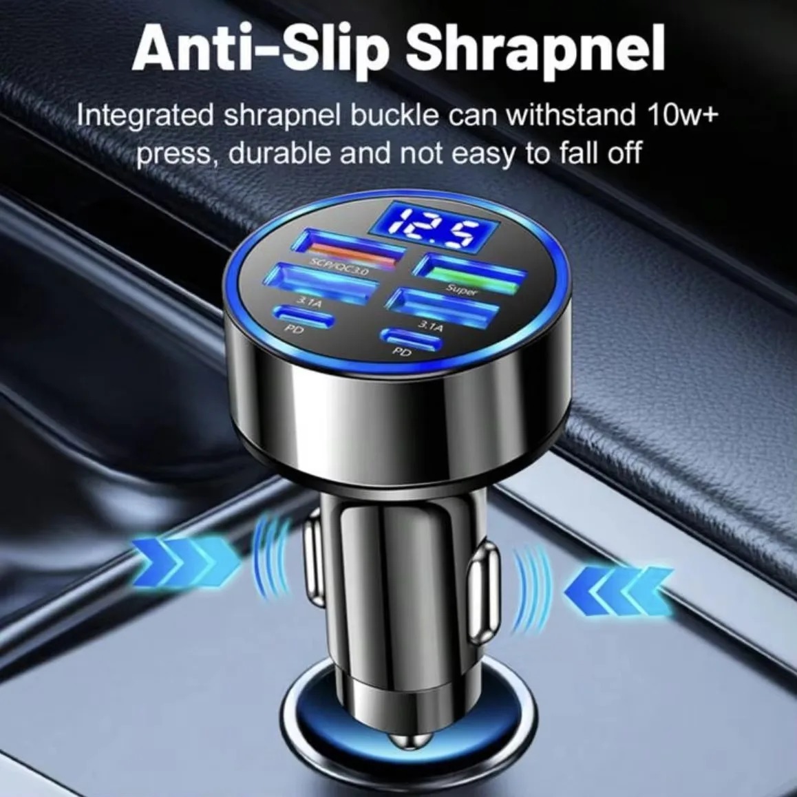 6in1 Car Charger Super Fast Ch - Usb C Hub recension och pris