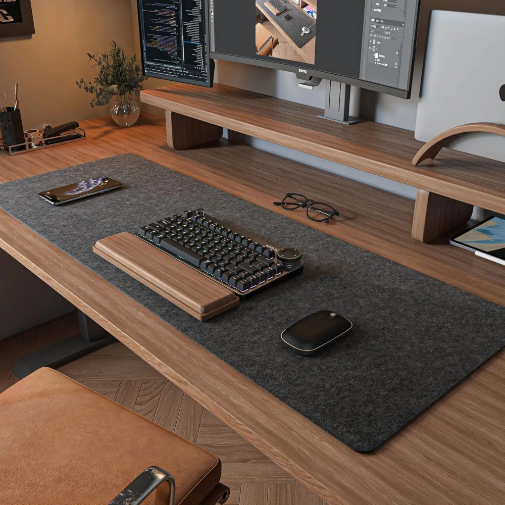 Felt Desk Mat Computer Mat for - Keyboard Cover recension och pris